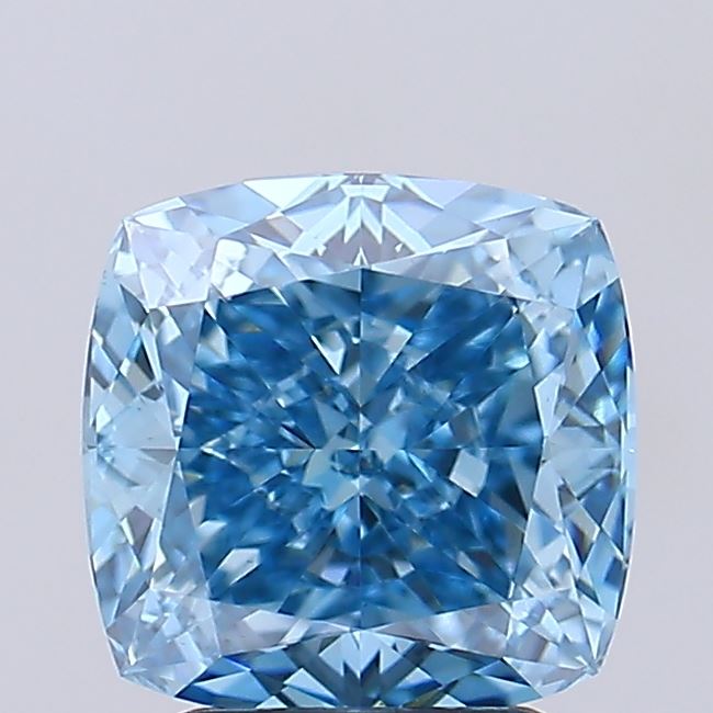2.72ct Cushion Modified Fancy Vivid Blue VS1 IGI