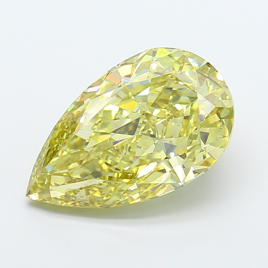Pear 7.09ct Fancy Intense Yellow VS2