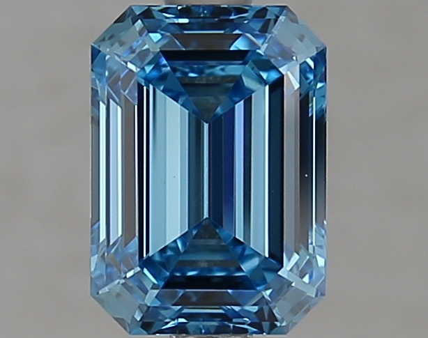 1.51ct Emerald Fancy Vivid Blue VS1 IGI
