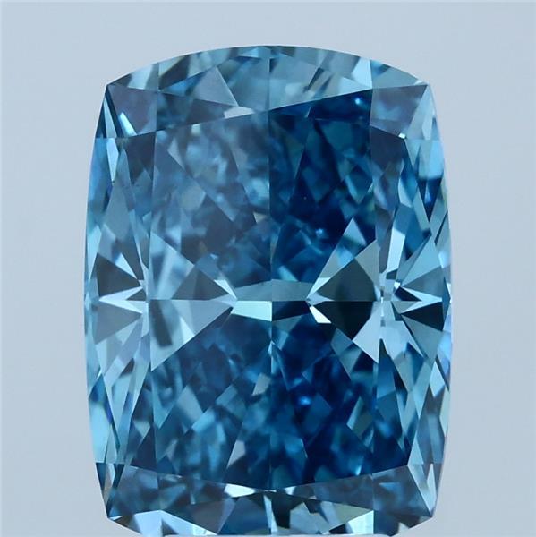 4.19ct Cushion Lab-Grown Diamond · Fancy Vivid Blue/SI1