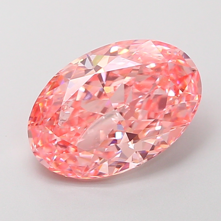 3.08ct Oval Fancy Vivid Pink VVS2 IGI