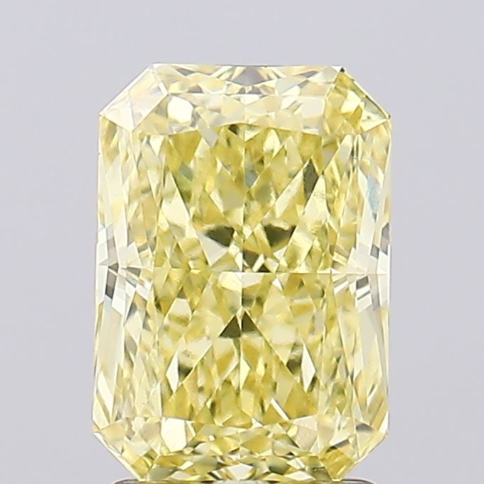 2.08ct Radiant Fancy Intense Yellow VVS2 IGI