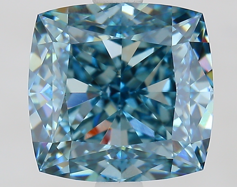 3.08ct Cushion Fancy Vivid Blue VVS1 IGI