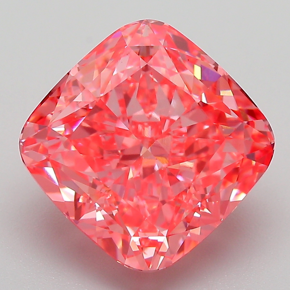 6.26ct Cushion Modified Fancy Vivid Pink VVS2 IGI