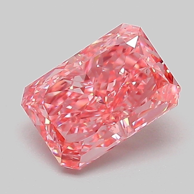 1.08ct Radiant Fancy Vivid Pink VVS2 IGI