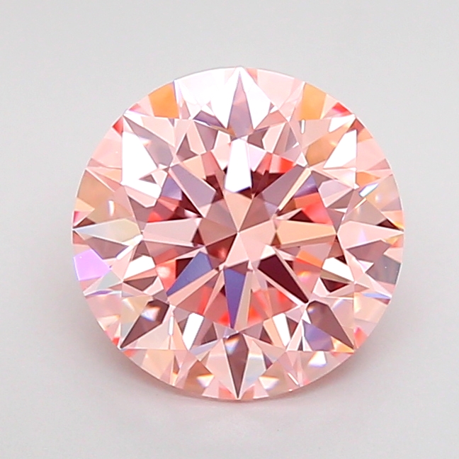 2.21ct Round Fancy Intense Pink VVS2 IGI