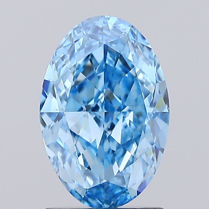 2.01ct Oval Fancy Vivid Blue VS1 IGI