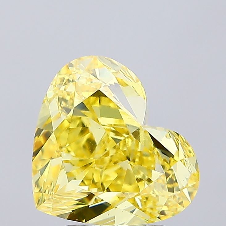 5.06ct Heart Fancy Vivid Yellow VS1 IGI