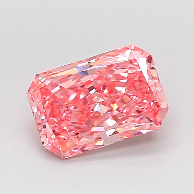 1.11ct Radiant Fancy Vivid Pink VS1 IGI