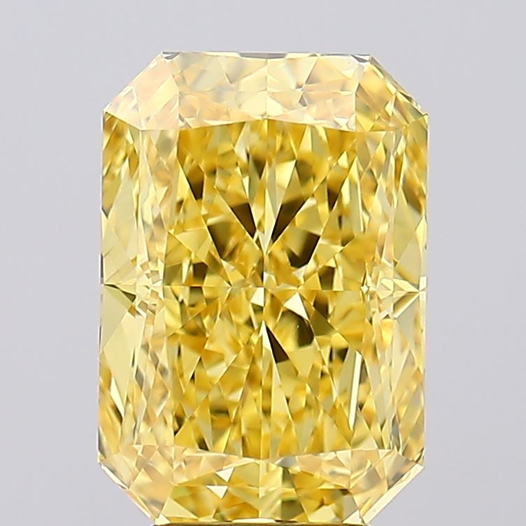 5.23ct Radiant Fancy Vivid Yellow VS1 IGI