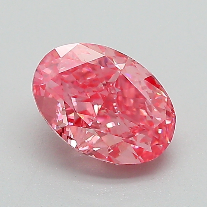 1.06ct Oval Fancy Vivid Pink VS1 IGI