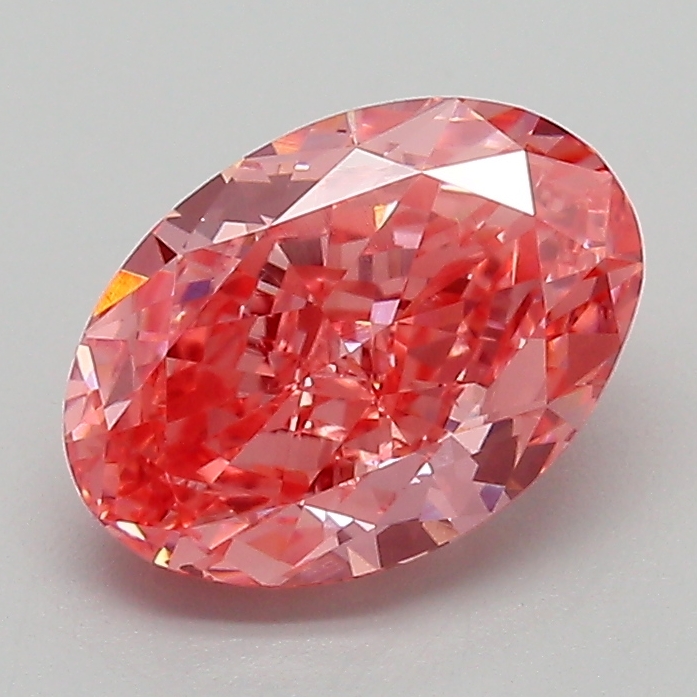 1.69ct Oval Fancy Vivid Pink VS1 IGI