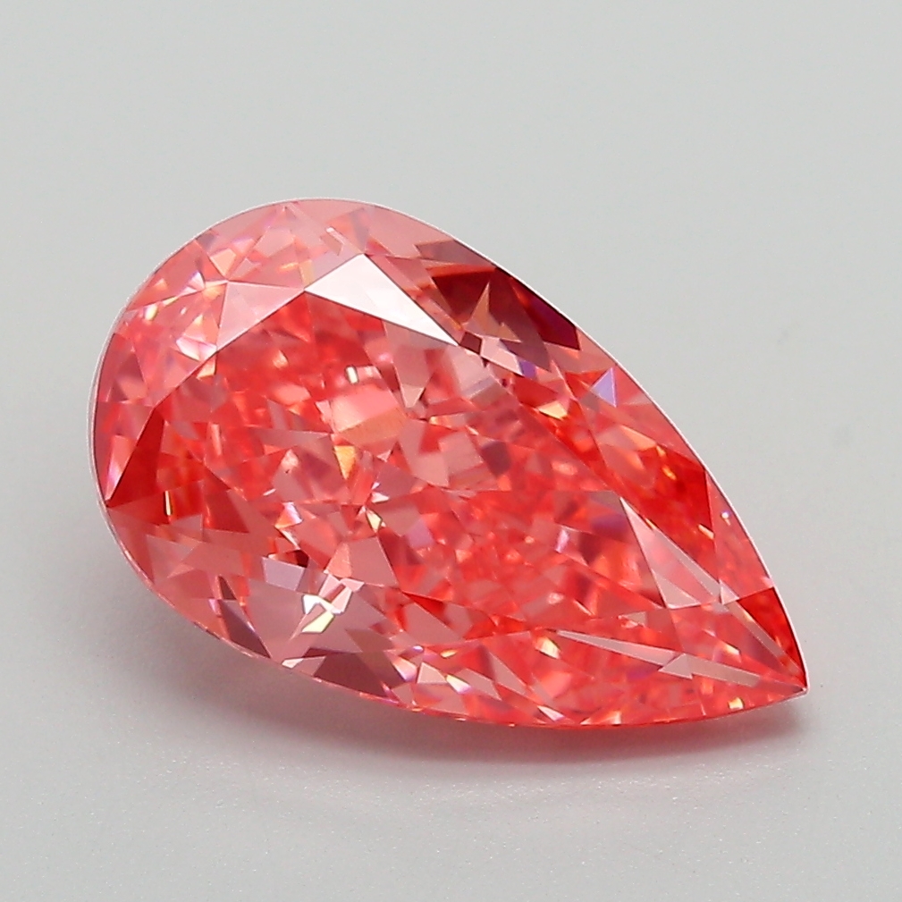 3.27ct Pear Fancy Vivid Pink VVS2 IGI