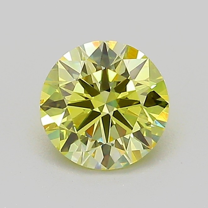 0.72ct Round Fancy Light Yellow VVS2 IGI
