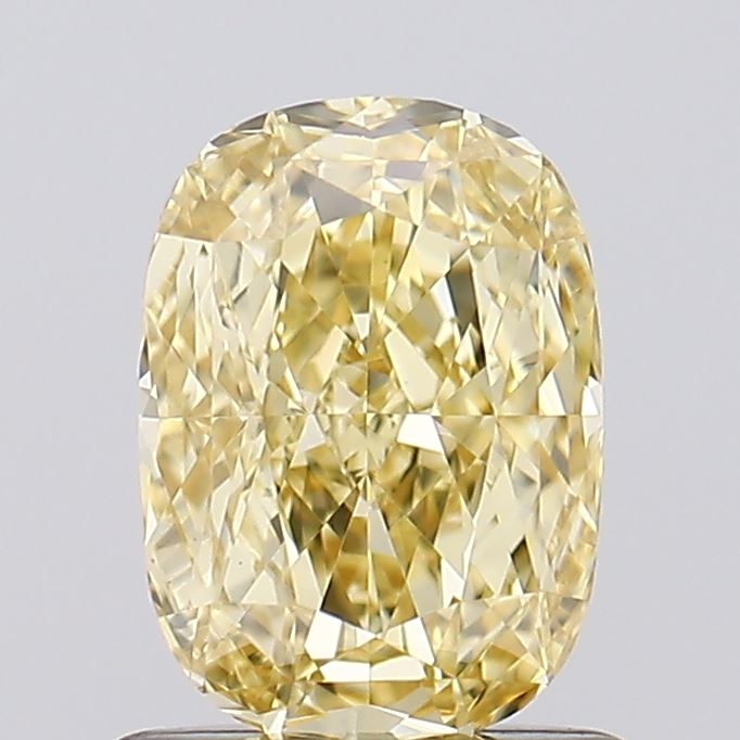 1ct Cushion Fancy Intense Yellow VS1 IGI