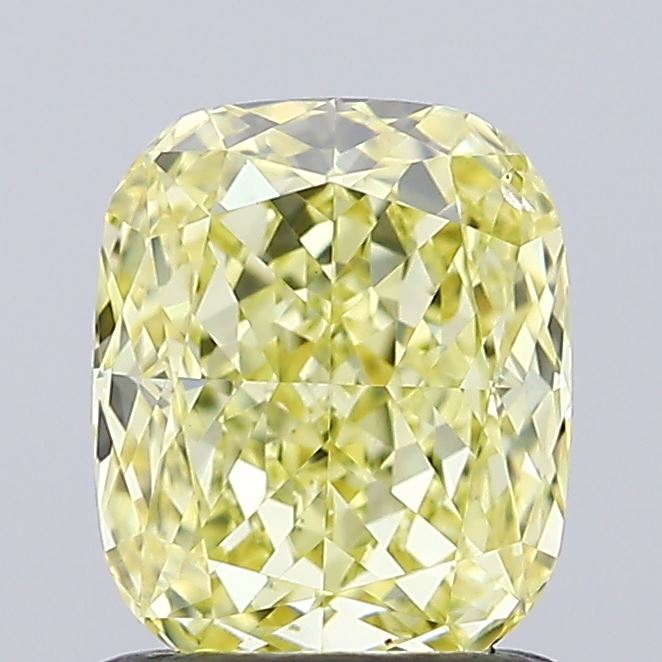 1.07ct Cushion Fancy Intense Yellow VS2 IGI