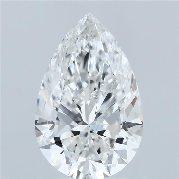 3.52 Carat Pear Cut F IF Diamond - view 1