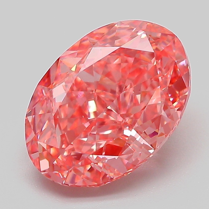 3.5ct Oval Fancy Vivid Pink VVS2 IGI