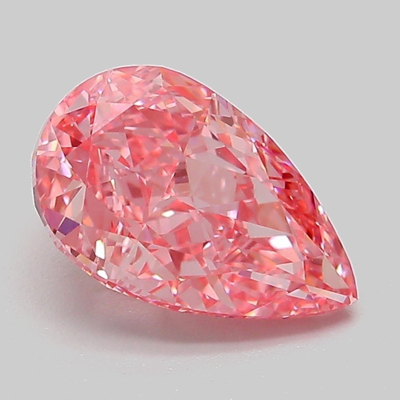 2.09ct Pear Fancy Vivid Pink VVS2 IGI