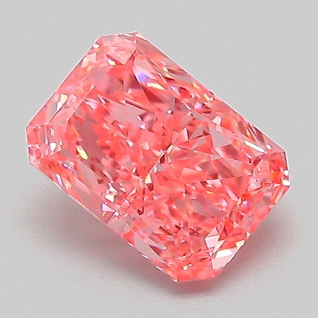 1.1ct Radiant Fancy Vivid Pink VVS2 IGI