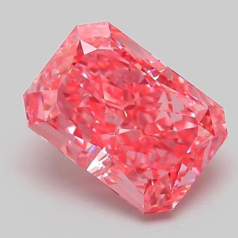 2.08ct Radiant Fancy Vivid Pink VVS2 IGI