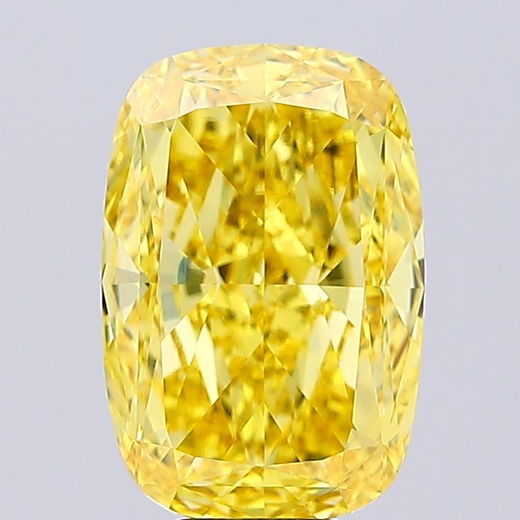 7.64ct Cushion Fancy Vivid Yellow VS1 IGI