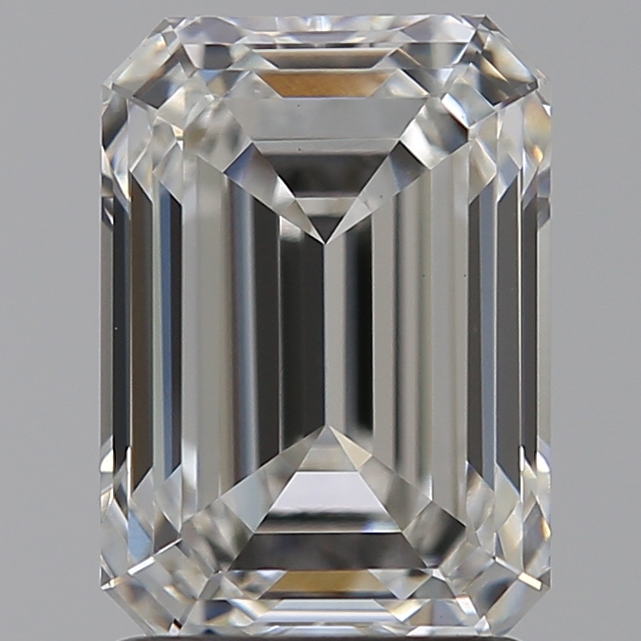 2.09 carat f VVS2 EX Cut IGI emerald diamond