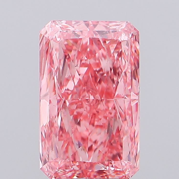 5.05ct Radiant Fancy Vivid Pink VS1 IGI
