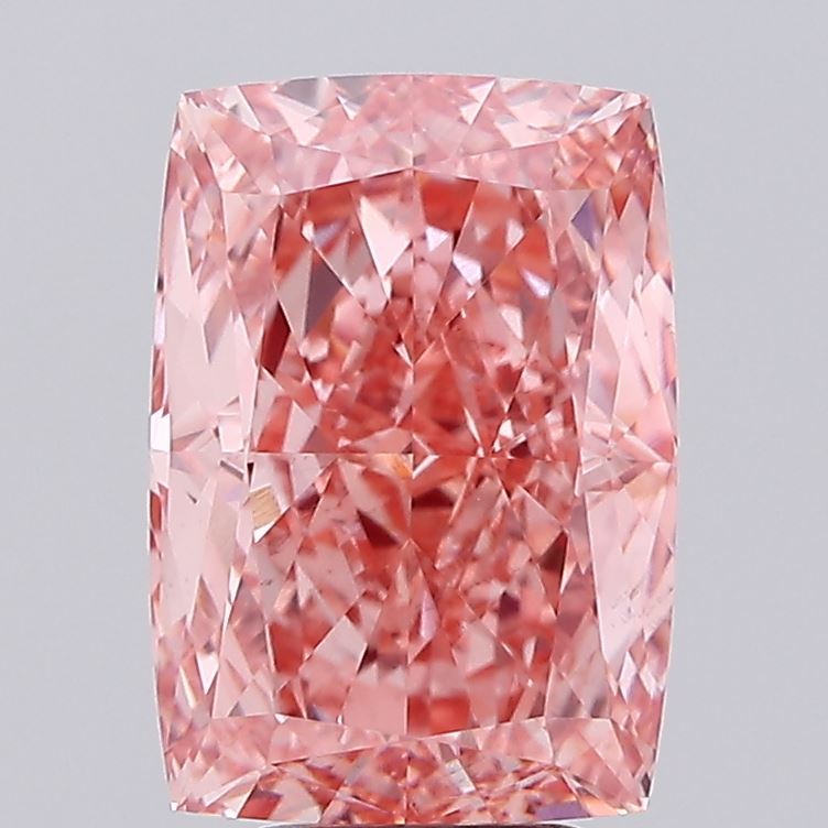 6.24ct Cushion Fancy Vivid Pink VS1 IGI
