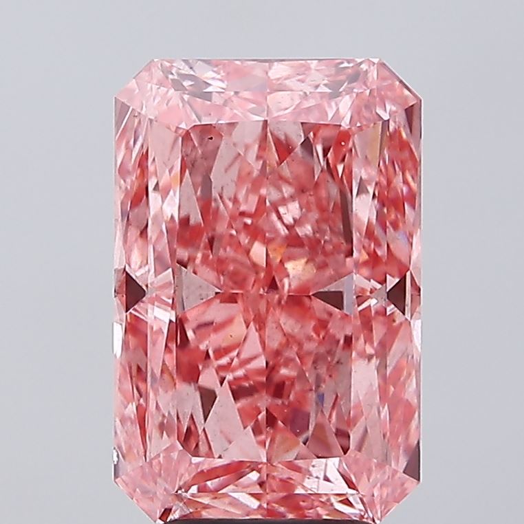 5.1ct Radiant Fancy Vivid Pink SI1 IGI