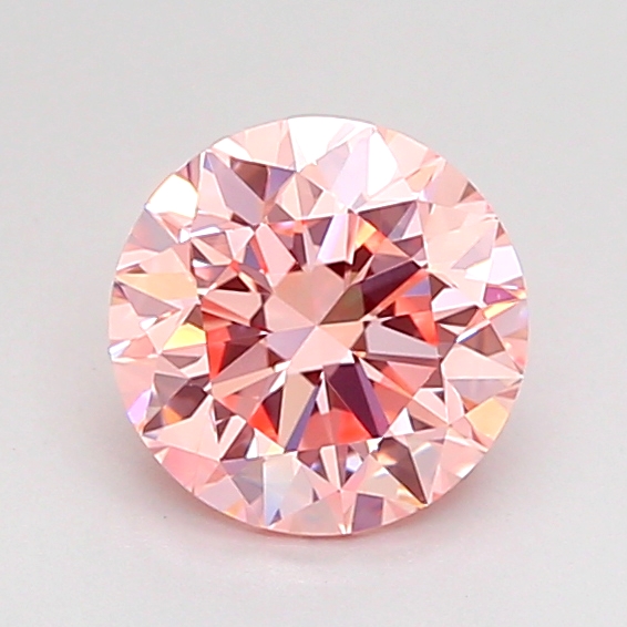 1ct Round Fancy Vivid Pink VVS2 IGI