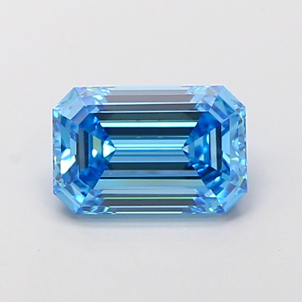 1.59ct Emerald Fancy Vivid Blue VVS2 IGI