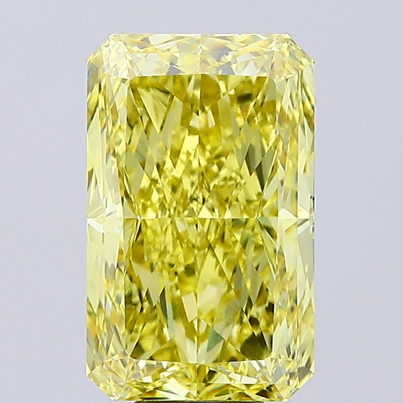 10.08ct Radiant Fancy Vivid Yellow VVS2 IGI