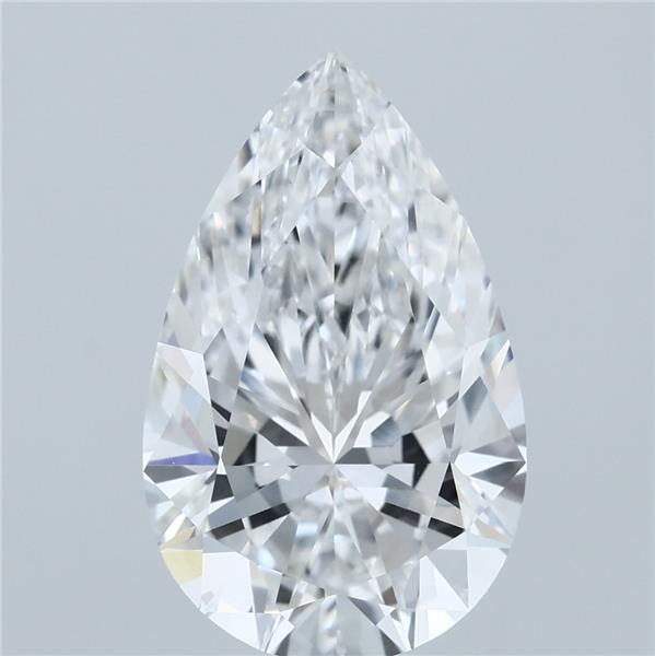 3.78 Carat Pear Cut E VVS2 Diamond - view 1