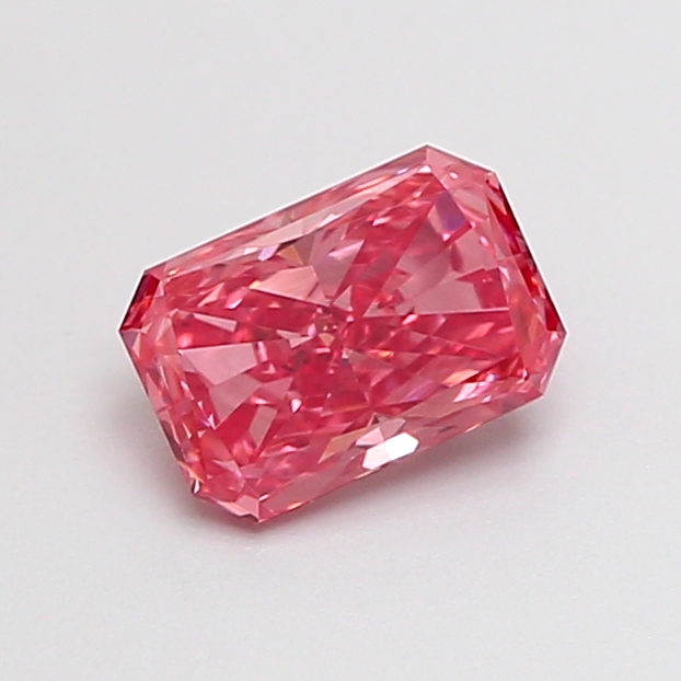 0.71ct Radiant Fancy Vivid Pink VVS2 IGI