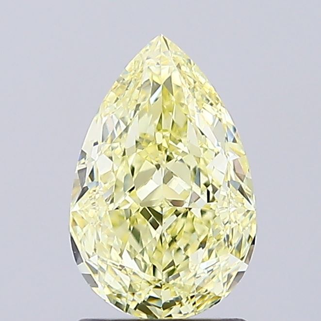 1.55ct Pear Fancy Yellow VVS2 IGI