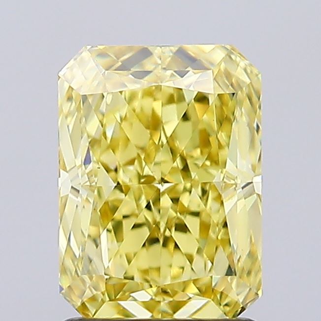 1.71ct Radiant Fancy Intense Yellow VS1 IGI