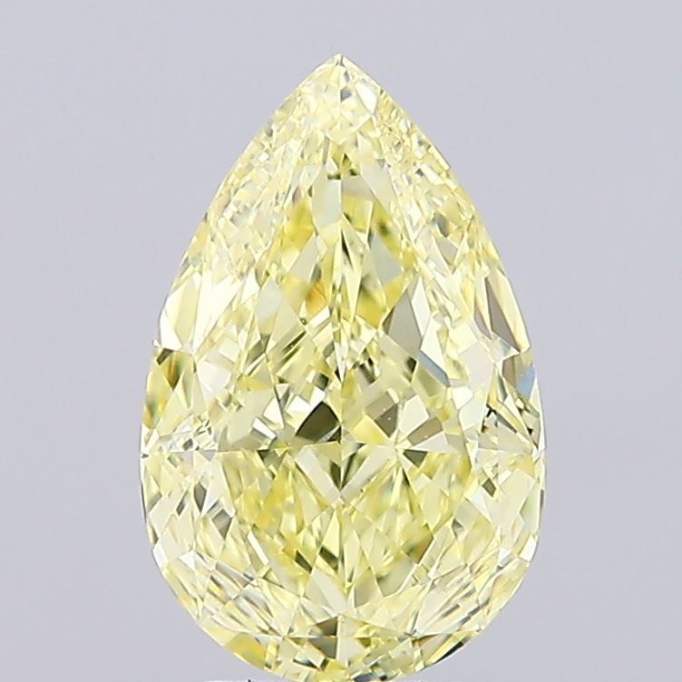 2.84ct Pear Fancy Intense Yellow VS1 IGI
