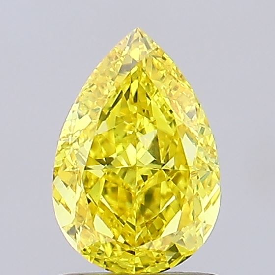 1.01ct Pear Fancy Vivid Yellow VS1 IGI