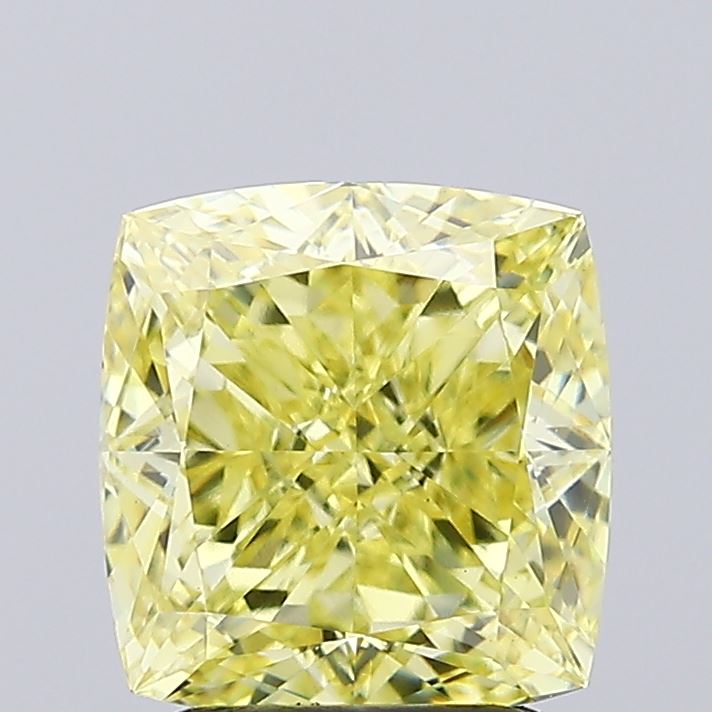 2.49ct Cushion Modified Fancy Intense Yellow VVS2 IGI