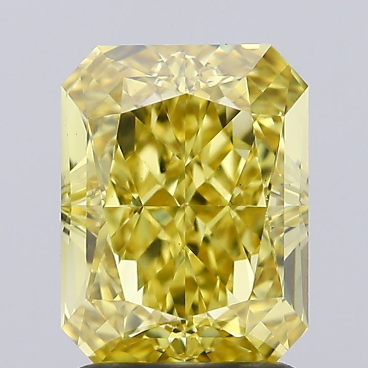 2.09ct Radiant Fancy Intense Yellow VS1 IGI