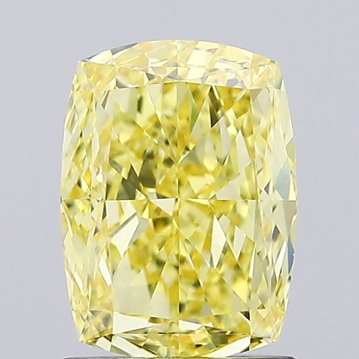 1.56ct Cushion Fancy Intense Yellow VVS2 IGI