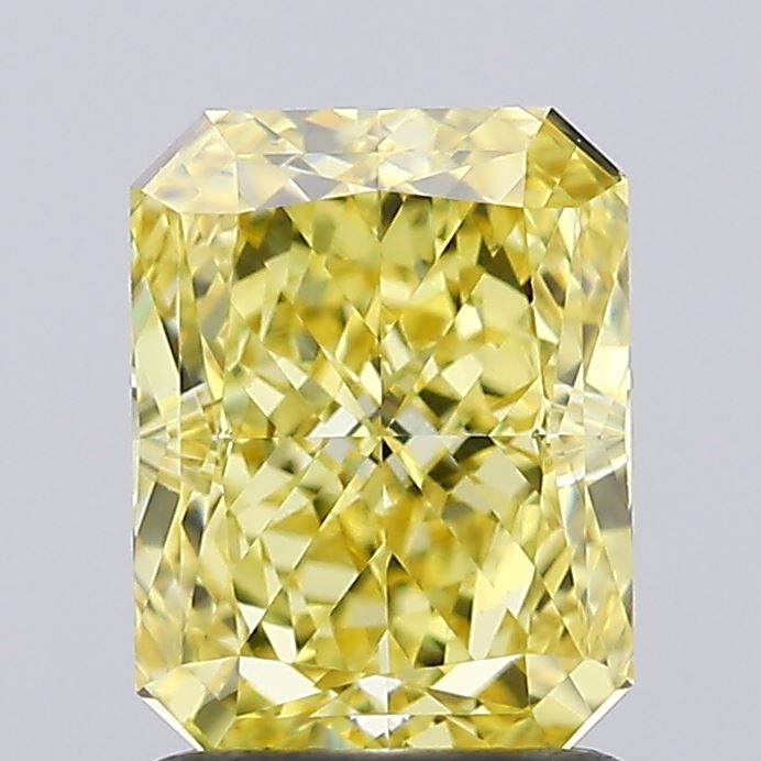 1.65ct Radiant Fancy Intense Yellow VVS2 IGI