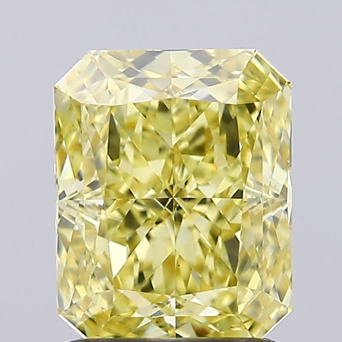 1.6ct Radiant Fancy Intense Yellow VS1 IGI