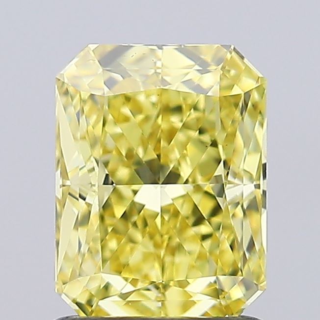 1.28ct Radiant Fancy Intense Yellow VS1 IGI
