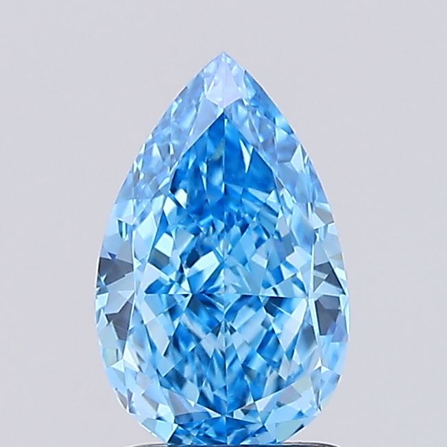 1.35ct Pear Fancy Vivid Blue VVS2 IGI