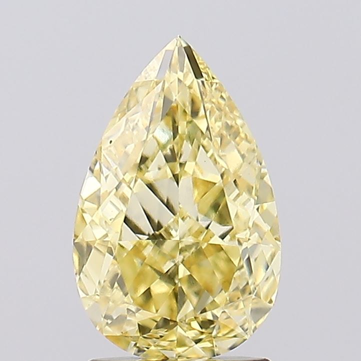 2.04ct Pear Fancy Intense Yellow VVS2 IGI