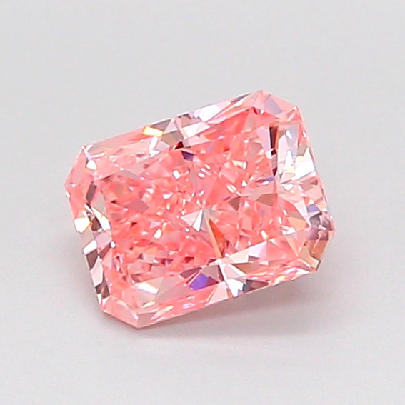 0.7ct Radiant Fancy Vivid Pink VS2