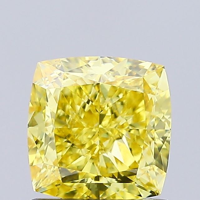 1.26ct Cushion Modified Fancy Vivid Yellow VVS2 IGI