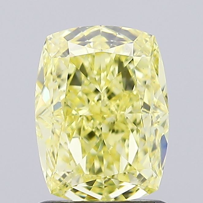 1.34ct Cushion Fancy Intense Yellow VS1 IGI